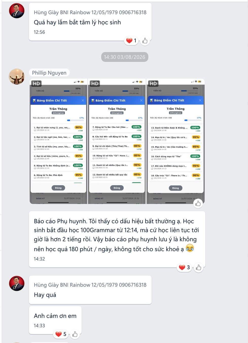 Feedback học viên 4